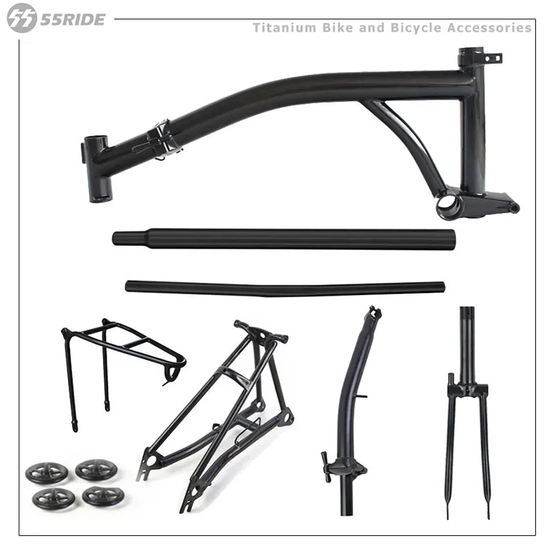 Titanium Folding Bike Frameset, Foldable Bicycle Parts, Small Wheel for Adult Exporting Cycling Parts