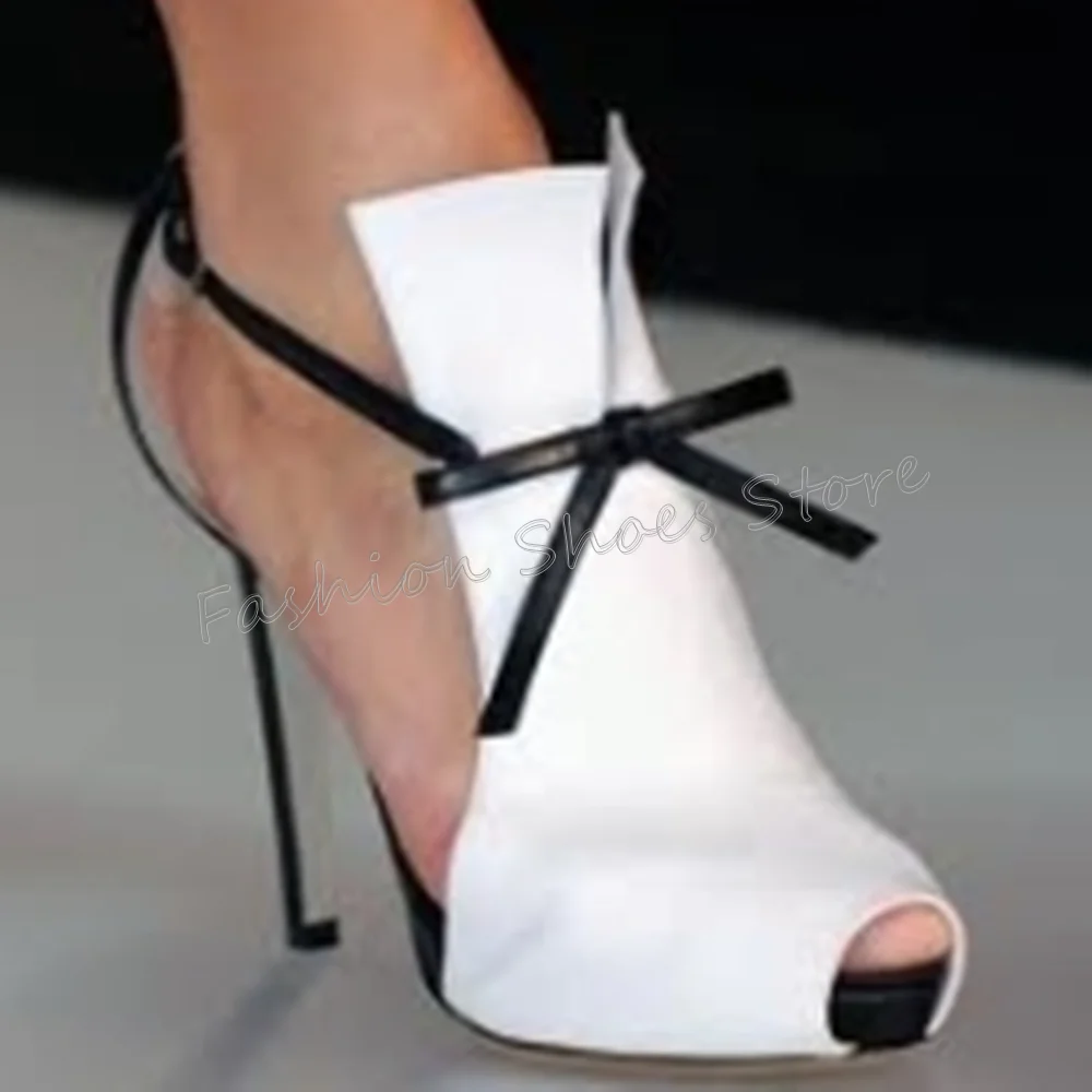 

White Peep Toe Ankle Buckle Sandals Matte Leather Thin High Heels High Heel Shoes for Women Heels 2025 New Zapatos Para Mujere