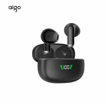 AIGO TQ15 Half In-Ear Wireless Bluetooth Earbuds with Battery Display and Long Battery Life For Gifts