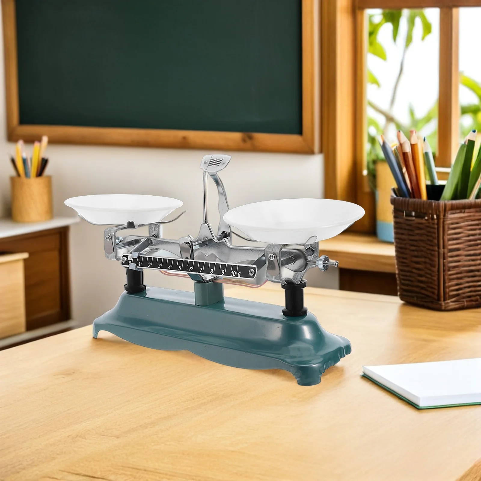 500 جرام 0.5 جرام ميزان ميكانيكي عموم أداة تعليمية علمية محمولة لمختبر الفصول الدراسية الكيمياء الفيزياء الأحياء #6
