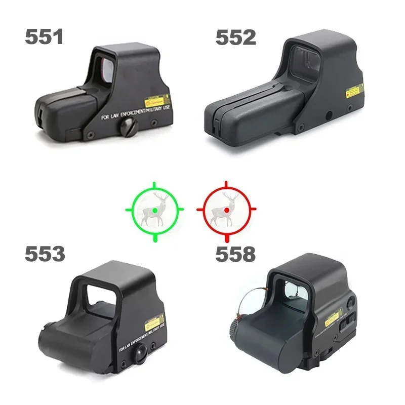 

551 552 553 558 Red Green Dot sight Reflex Optics Collimator Holographic Sight Rifle Scope For Airsoft Gun 20mm Rail Mount