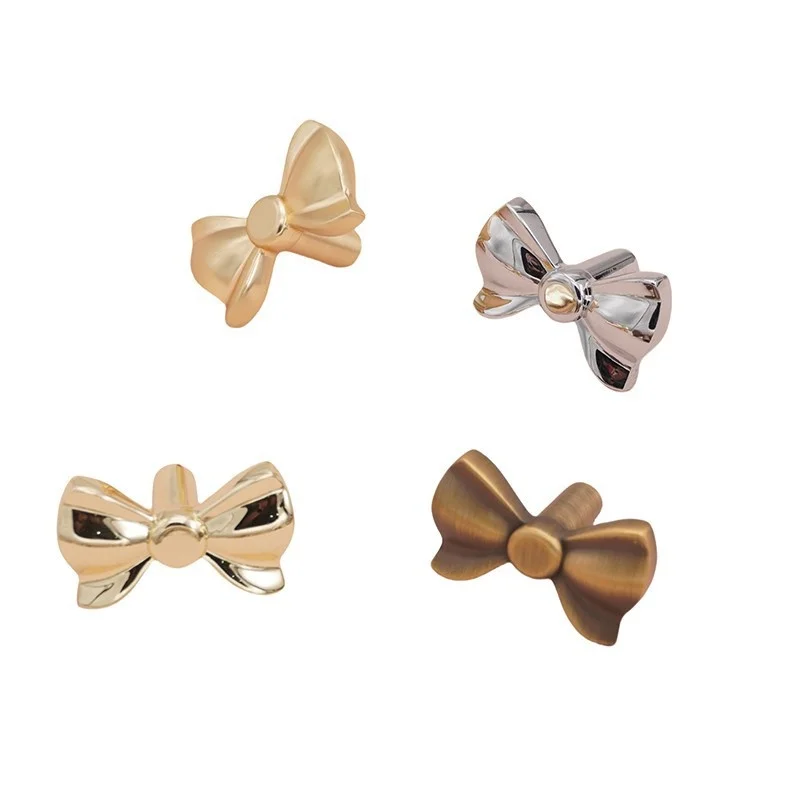 

Персонализированная креативная французская мультяшная ручка-бантик из сплава для дверей шкафов и золотых выдвижных ящиков