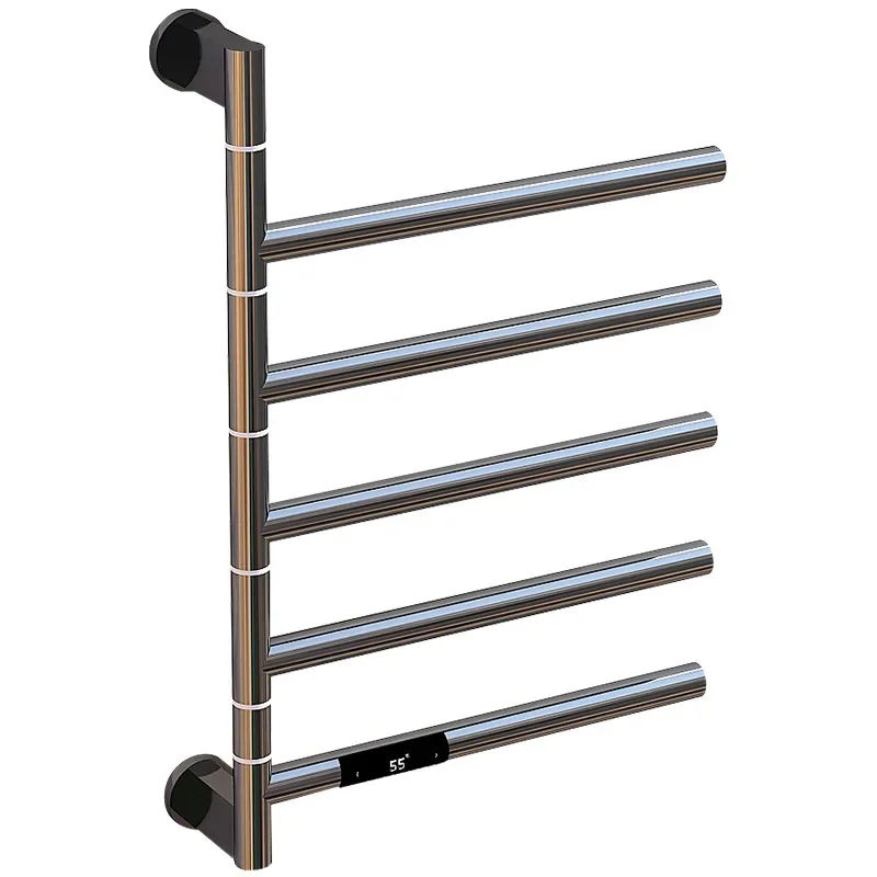 

Stainless steel electric towel rack 180 ° rotating hotel home bathroom bathroom rack intelligent drying rack
