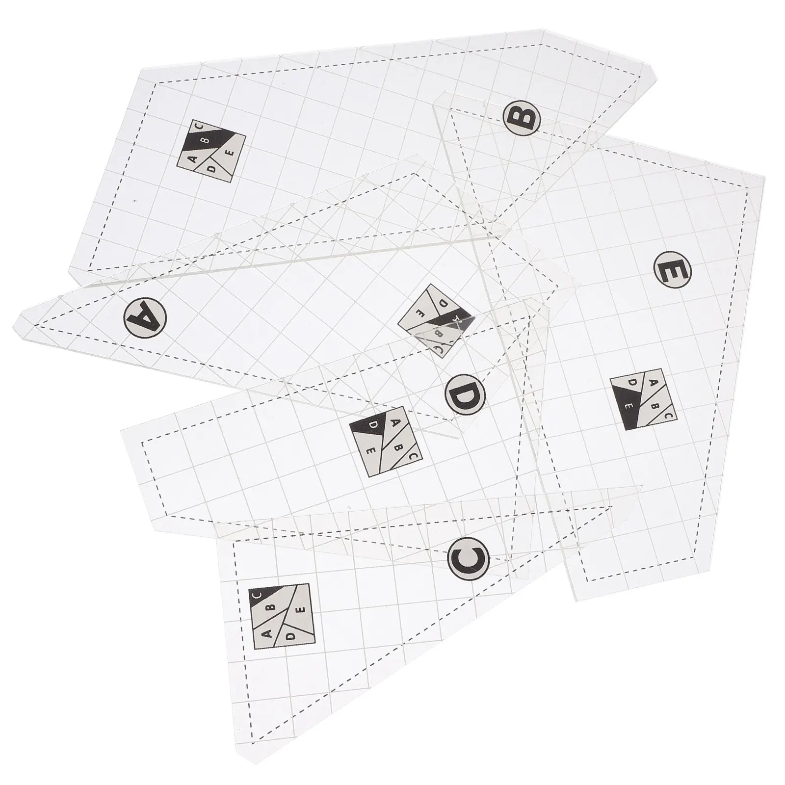 5Pcs Quilting Template Set Acrylic Patchwork Rulers Precision Sewing Quilt Ruler DIY Craft Quilting Stencils Sewing Gauge view 4