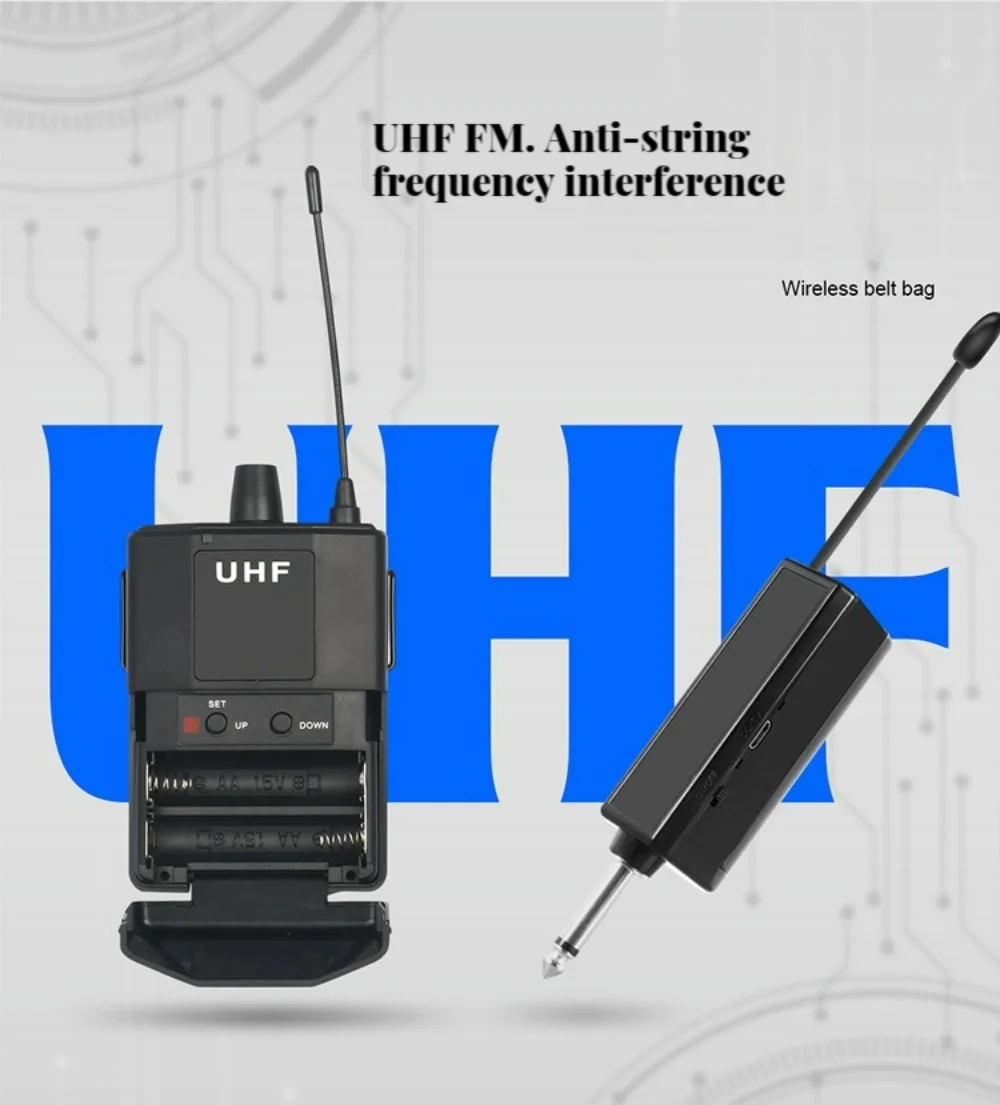 Imagem -03 - Uhf Wireless Lavalier Microfone Headconjunto Lapela Transmissor Receptor Mic para Vlog Live Recording