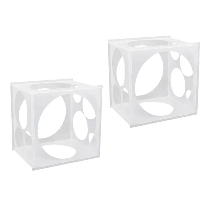 

E8BD Translucent Balloon Measurement Case Detachable Balloon Measuring Stencil Box For Wedding Birthday Party Supplies