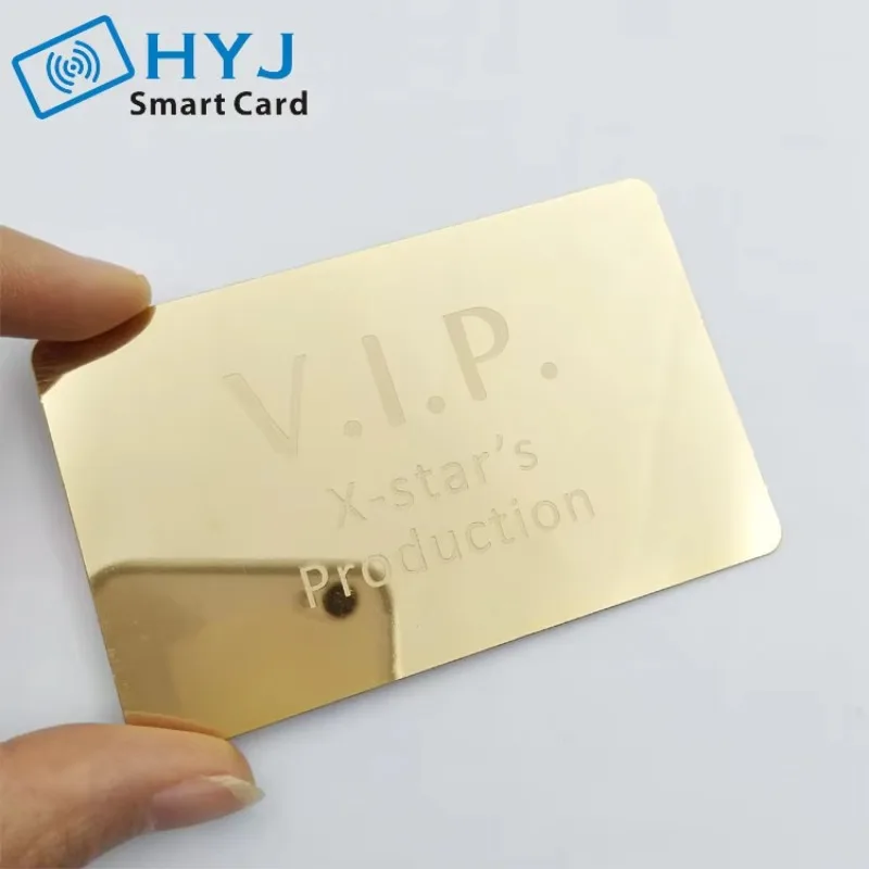 High Quality Mirror Finish Business Card Metal Business Card