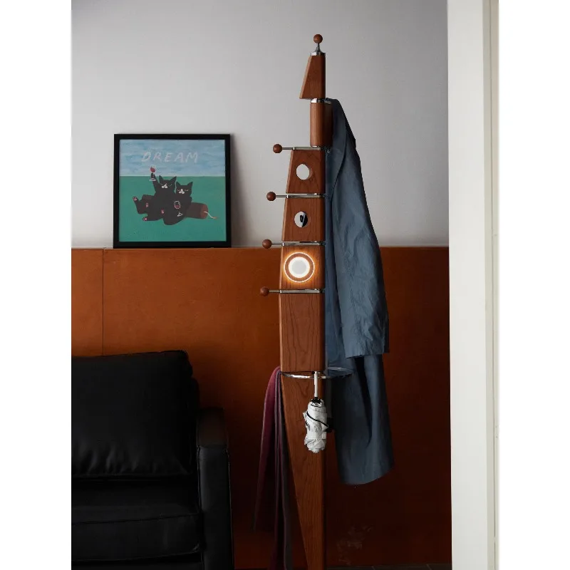 Coat rack Sailing single pole Hanger Bauhaus medieval entrance Vertical hanger Shelf