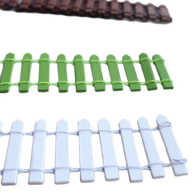 سياج صغير، مواد DIY للمشاهد المصغرة، نباتات الحديقة، الأسوار الخشبية الصغيرة، زينة عيد الميلاد ورأس السنة الجديدة