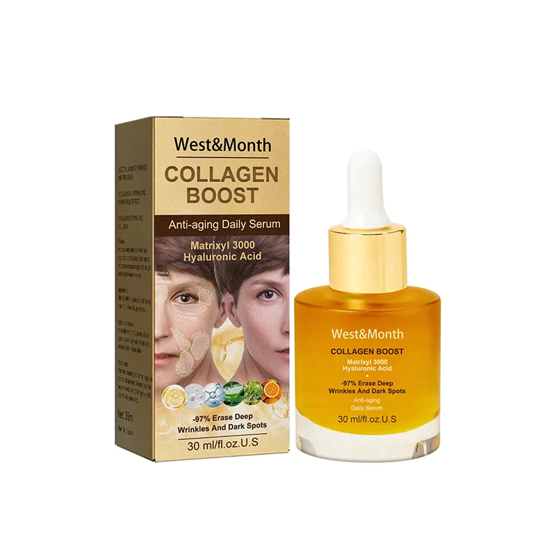 Collagen Face Serum Wrinkle Removalr Whitening Moisturizing Fade Fine Lines Dark  Anti Aging Spots Korean Face Care Cosmetics