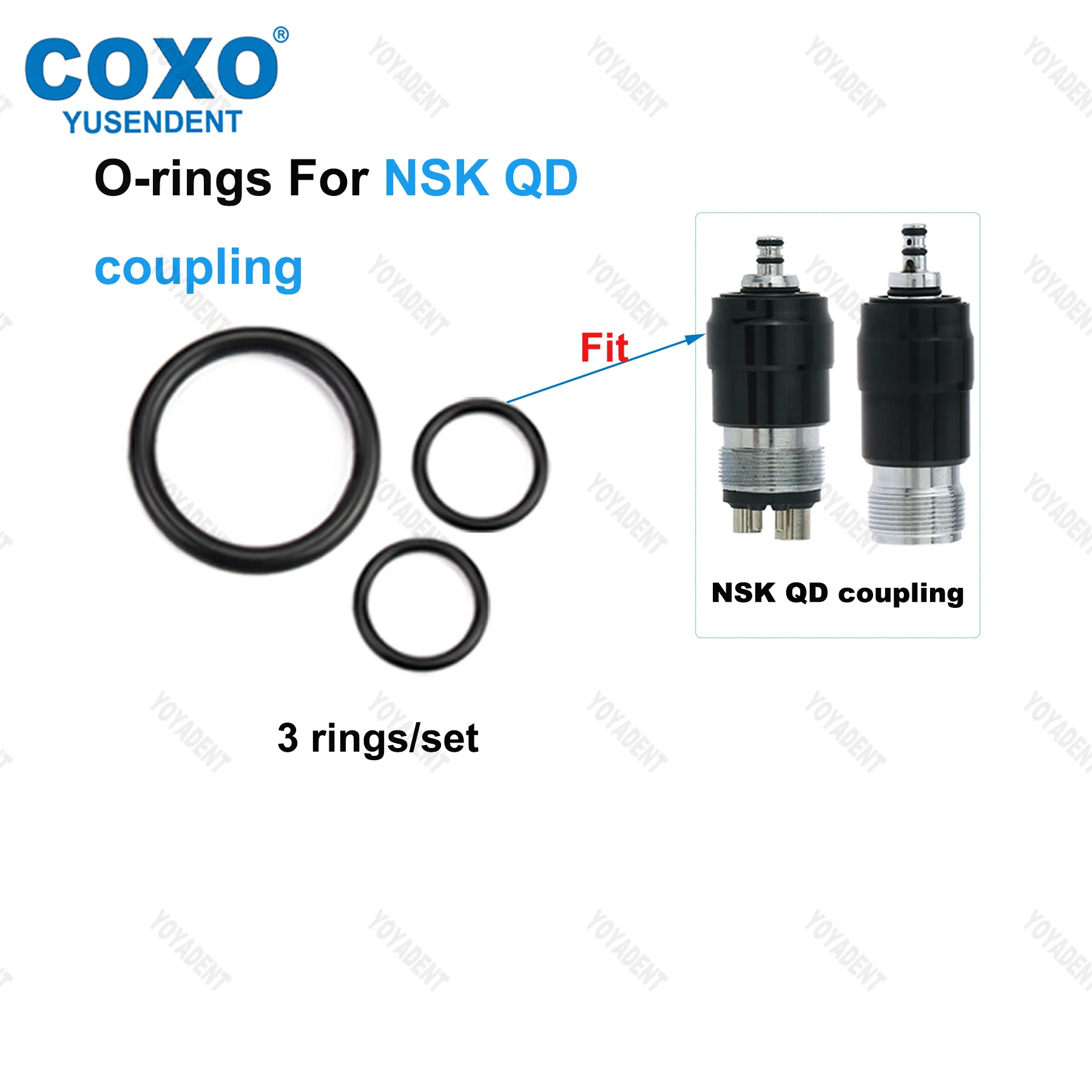 

COXO Dental Turbine LED Coupler Replacement Bulb Seal Coupling O Rings For KAVO NSK WH SIRONA Anti-Oil Autoclavable Universal
