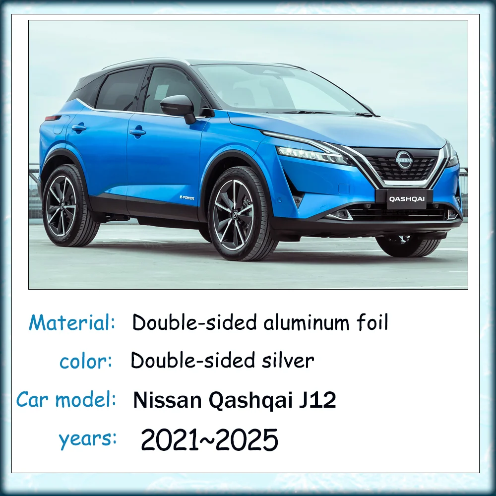 For Nissan Qashqai J12 2021~2025 2022 2023 Skylight Car Sunshade Side Window Windshield Sun Shade Protector Parasol Accessories - view 2