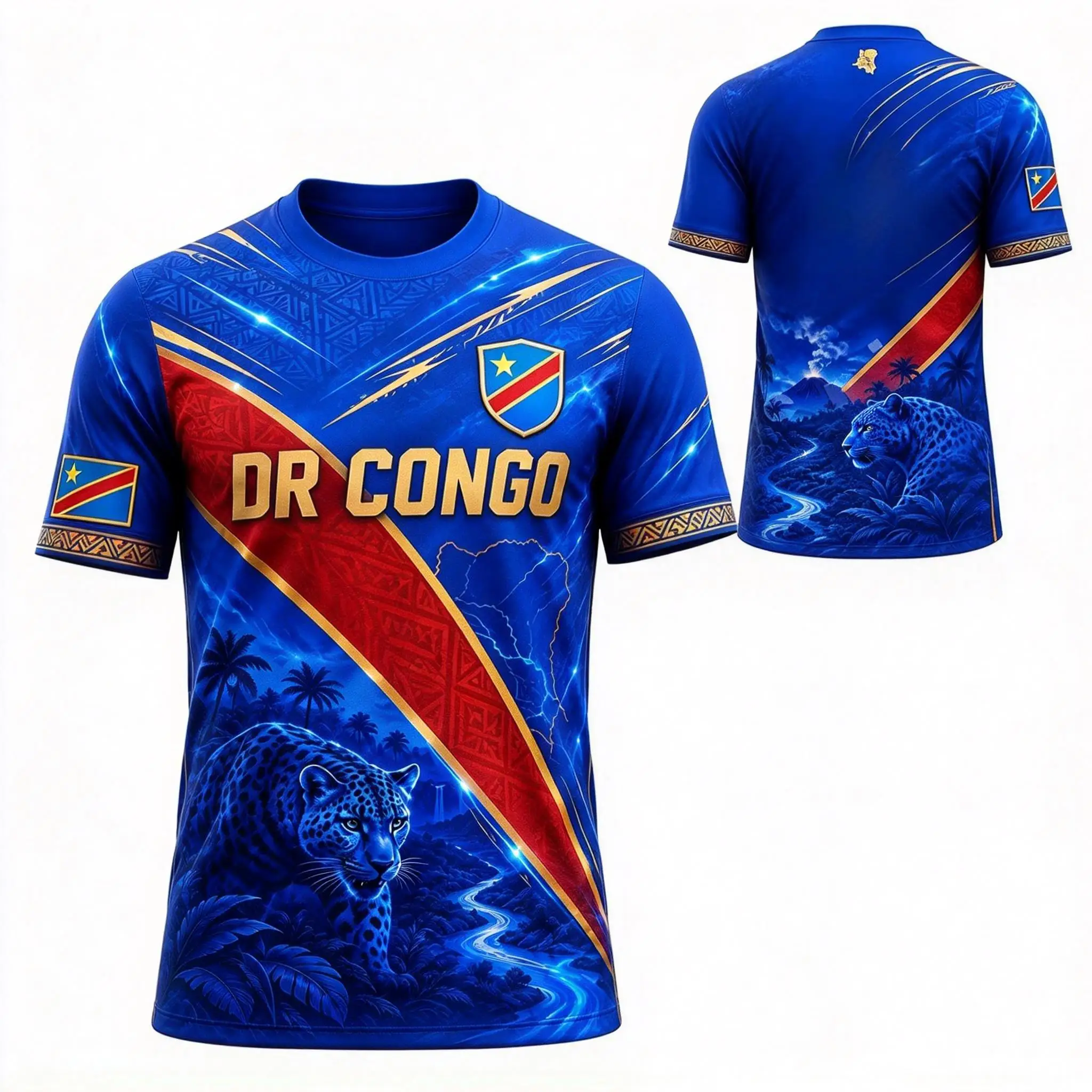 2027 Democratic Republic Of Congo Special Football Jersey T-shirt Men Women T-shirt Top Football Fan Gift Summer Men's Clothing