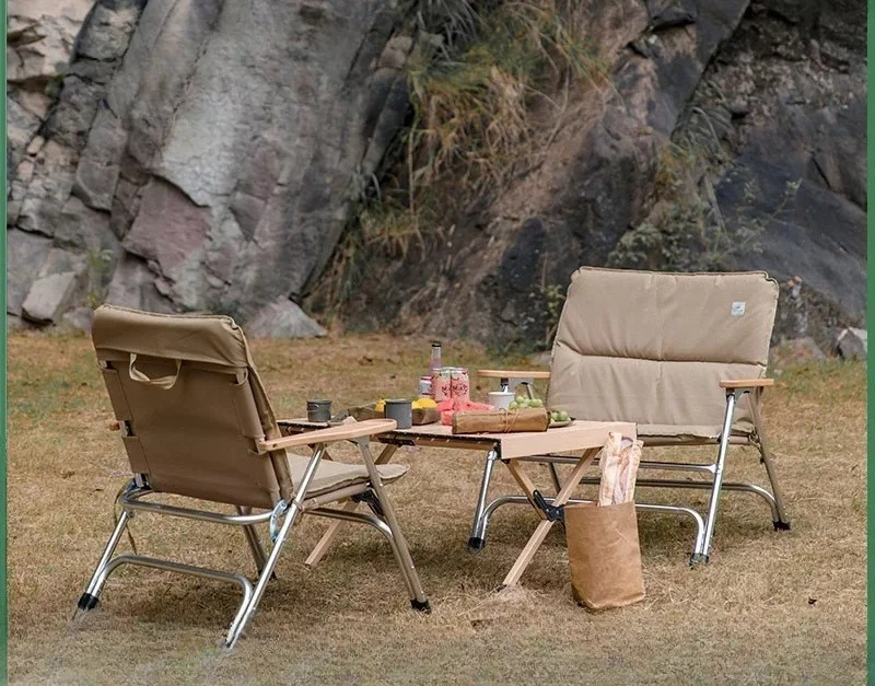 Camping Single Parent-Child Chair Foldable Portable Storage Portable Chair with Chair Cushion