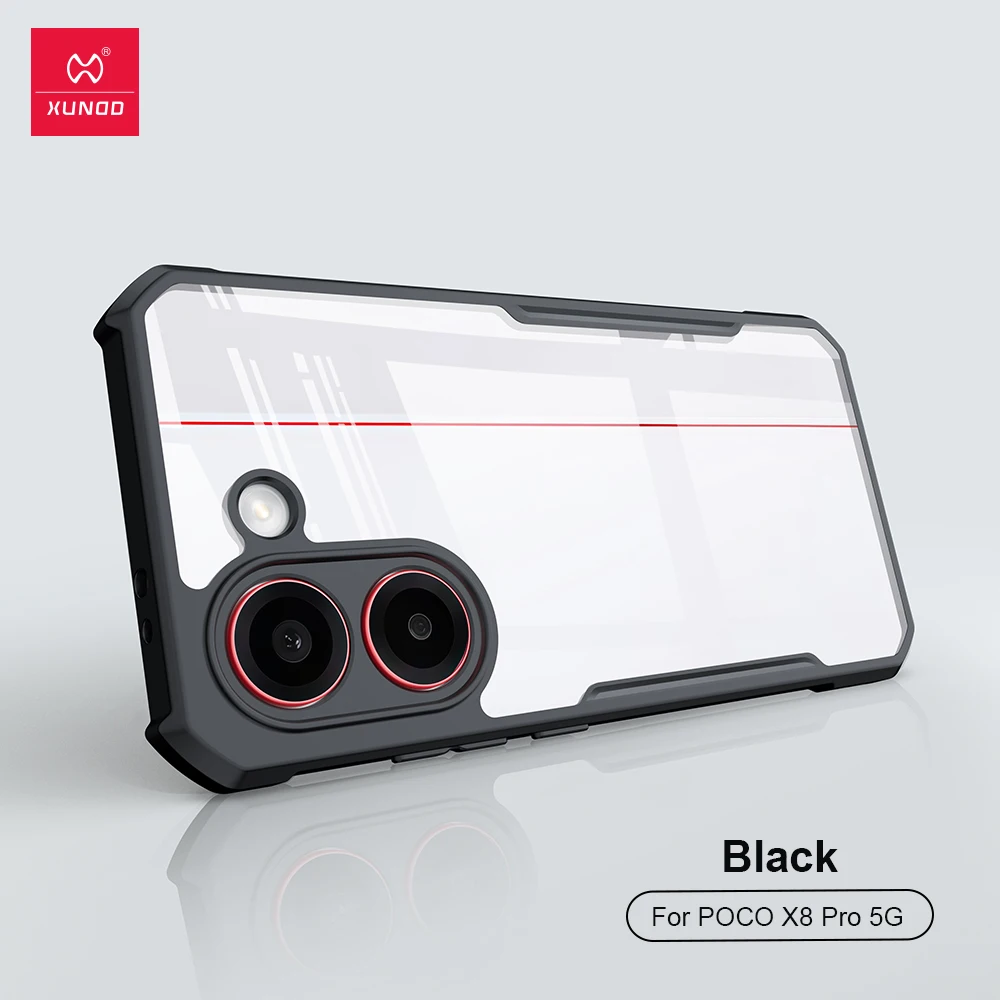 Xundd Hülle für POCO X8 Pro/X8 Pro Max 5G, stoßfeste Airbag-Schutzhülle, Kameraschutz, transparente Rückseite aus Acryl und TPU für POCO X8 P – Detail 1