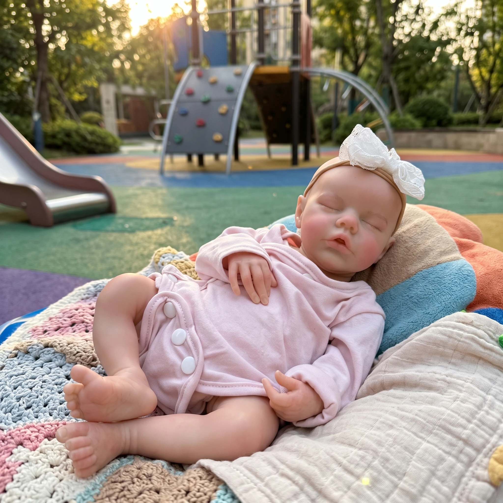 16 Inch Solid Silicone Reborn Baby Doll Twins B Reborn Doll Baby Handamde Lifelike Newborn Doll For Birthday Gifts