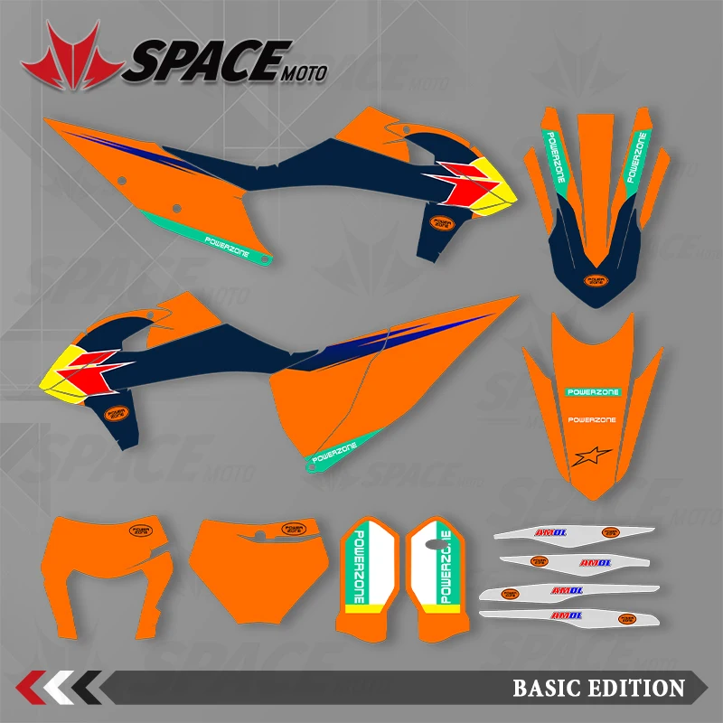 

SPACE MOTO графический фон наклейки наклейки мотоцикл для KTM 19-22SXF 20-23EXC