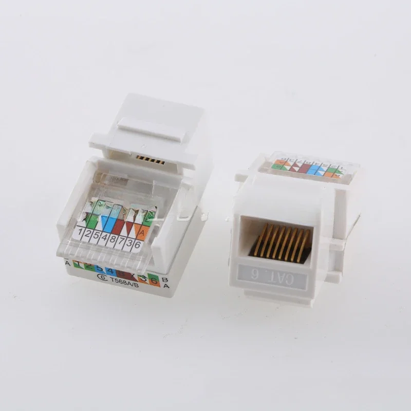 

Адаптер кабеля Ethernet локальной сети RJ45, гнездо Keystone Jack, Cat5e Cat6 UTP для настенной панели, пары Wisted