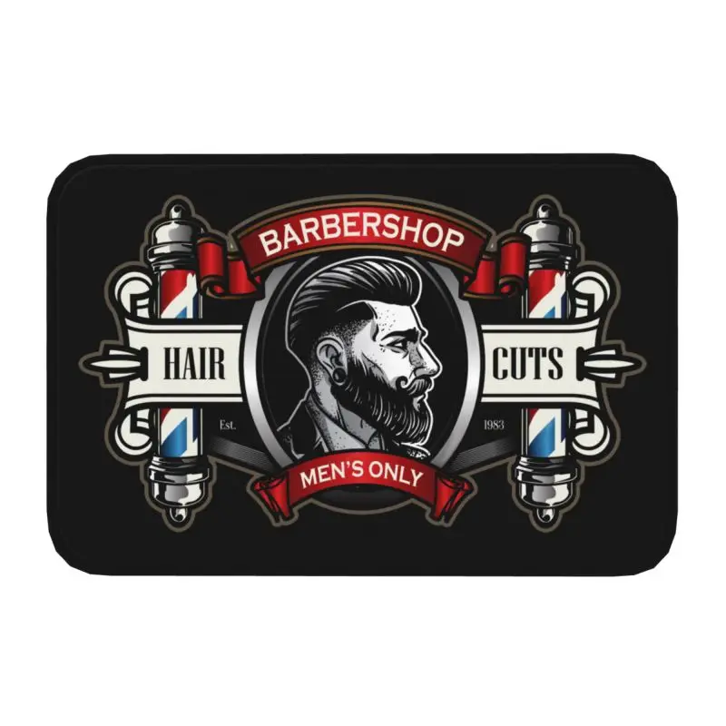 Custom Hairdresser Barber Shop Doormat Anti-Slip Entrance Kitchen Bathroom Door Floor Mat Garage Carpet Rug