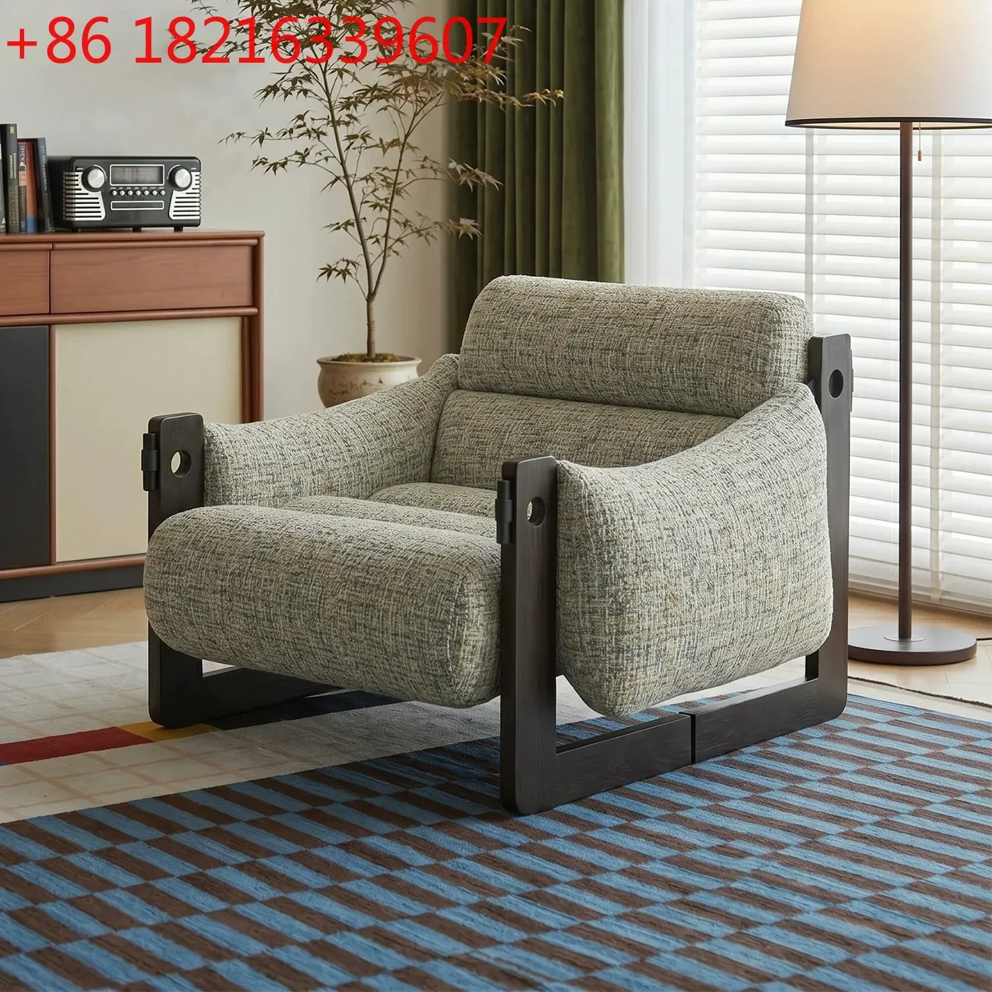 YAO medieval style simple Jersey chair light luxury colorful fabric sofa chair living room bed and breakfast comfortable