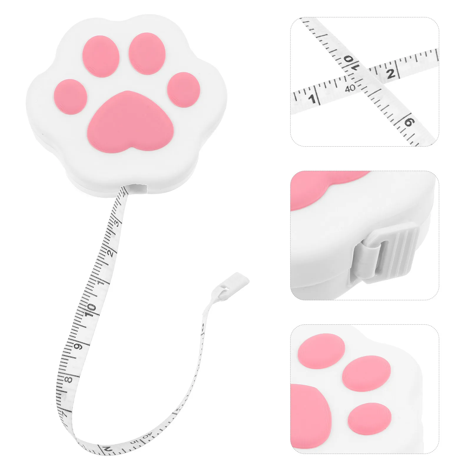 

Маленькая автоматическая телескопическая рулетка с мультяшным дизайном, легкая, двусторонняя, с четкой разметкой, выдвижная, для шитья и портновских работ