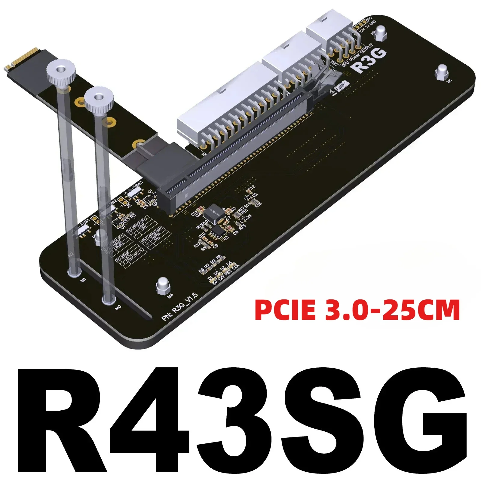 ADT-Link K43SG M.2 NVMe PCIe 3.0/5.0 x4 для подключения внешней видеокарты к ноутбуку, док-станция для ASUS ROG ALLY, eGPU для игр на ПК.