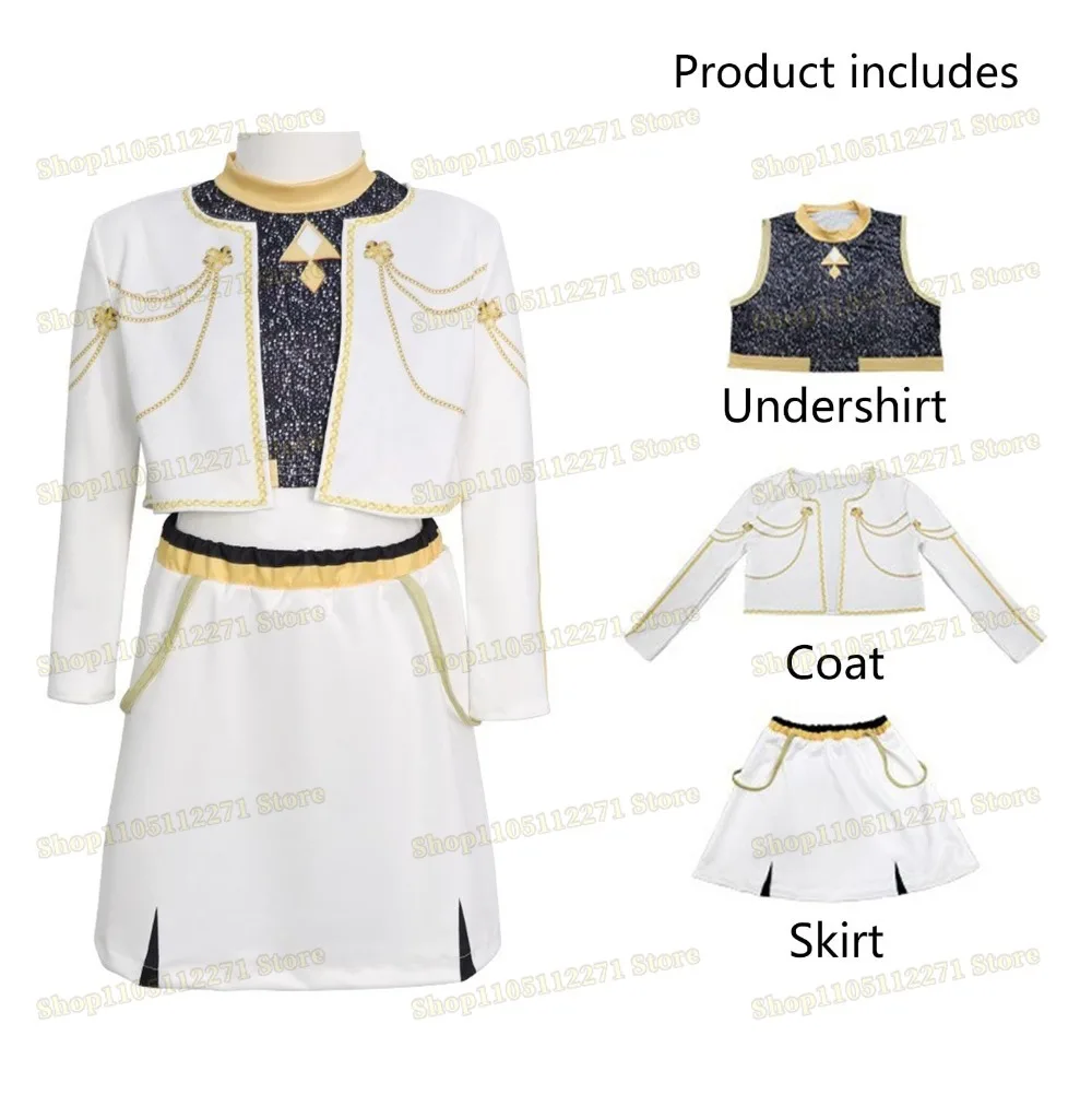 Girl's Rumi Halloween Costume Pop Singer Pop Star Halloween Costumes Coat Jacket Top Shorts Kids Golden Birthday Party