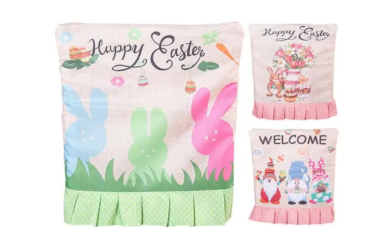 Easter Ornaments Chair Cover Chair Slipcover with Rabbit Pattern Festival Decoration Chair Cover Theme Party Dress Up Home Decor