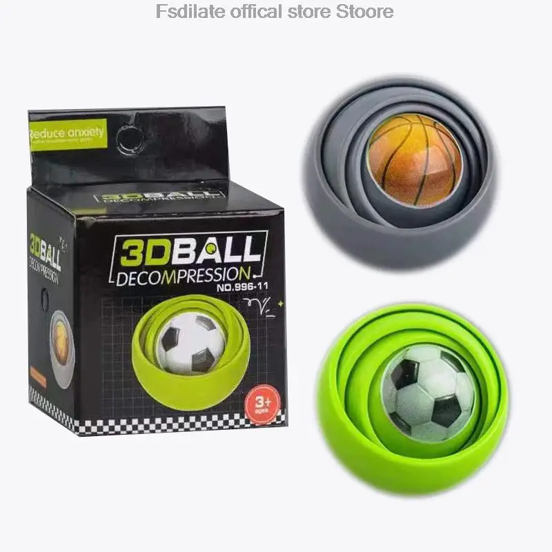 3D Infinite Flipping Decompression Ball Fingertip Decompression Gyroscope Toy Puzzle Decompression Toy Ball