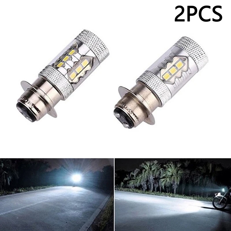 ATV 2Pcs 80W Super White LED Bulbs P15D H6M For YFM350 400 450 660 700 Raptor Blaster 200 350 YFZ 450  400EX LTZ400