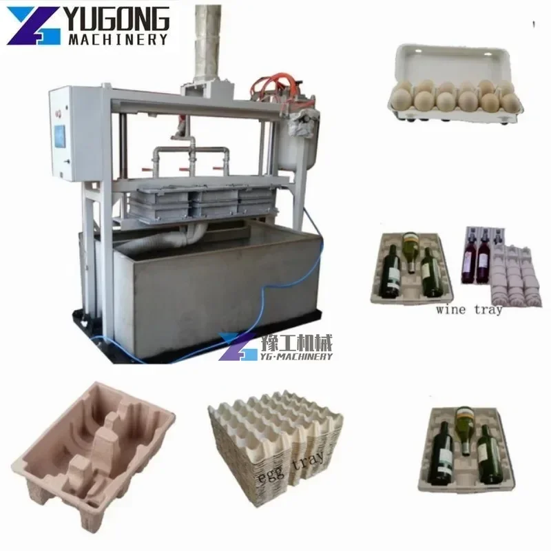 Small Alveoles Paper Egg Trays Carton Making Manufacturer Machine Semiautomatic Paper Egg Tray Making Machine for Sale