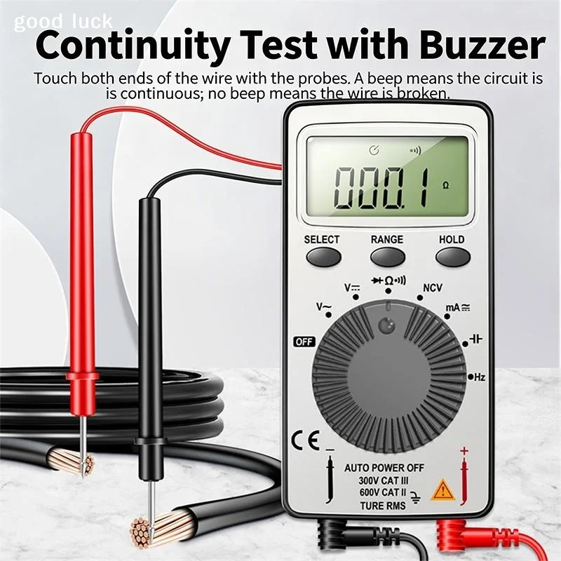 AnswerMini Digital Multimeter 4000Count T-RMS AC/DC NCV Capacitance Ammeter Voltmeter Tester Multimetro Digital Profesional Test