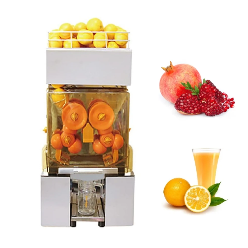 

Commercial Orange Juicer Machines 110V Automatic Slow Masticating Juice Extractor with Stainless Steel Filter Box