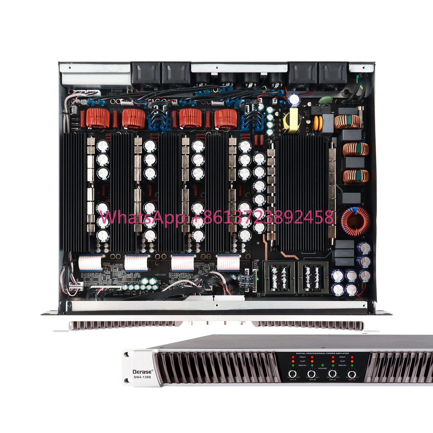 

Best Selling DN4-1300 1U Rack Mount Class D Digital Power Amplifier 4x1300W Pro Grade for Stage and Home HIFI