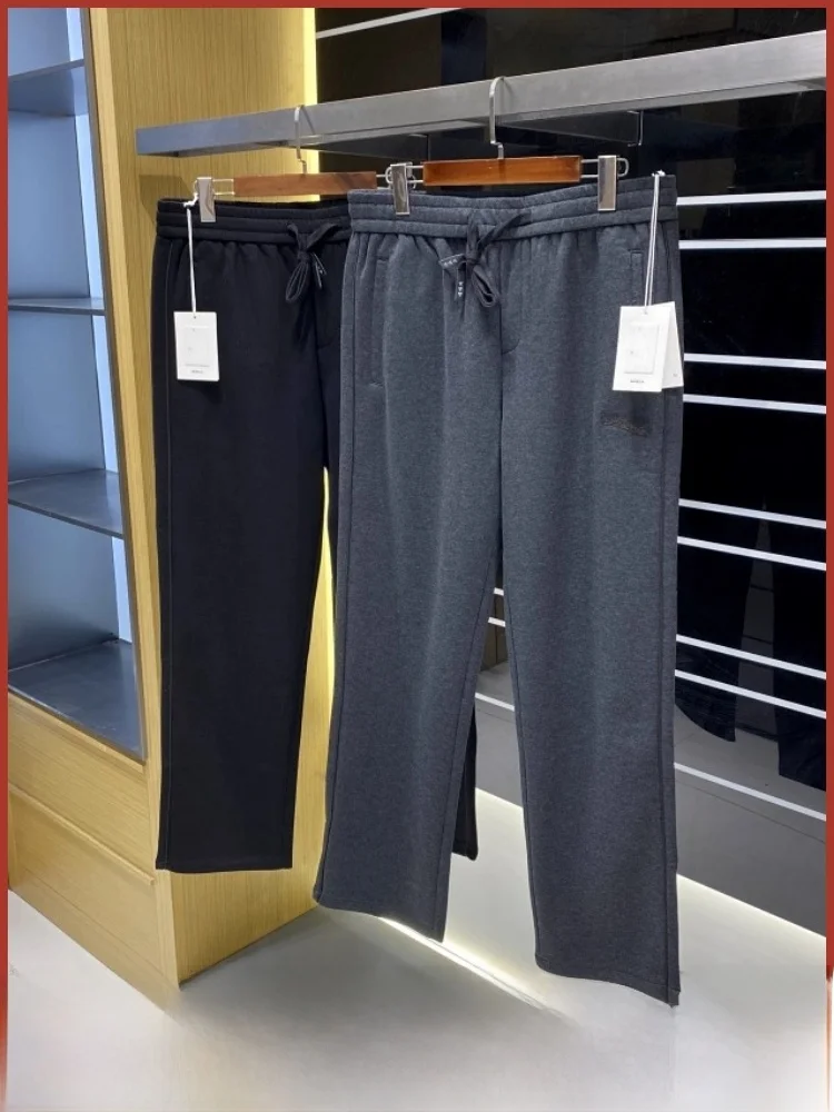 

Men's High-End Versatile Elastic Waist Straight Leg Sweatpants Casual Pants Autumn Winter New Arrival Comfortable Breathable