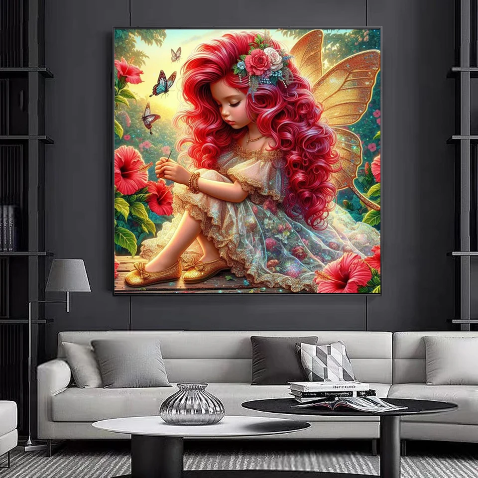 DIY 5D الماس اللوحة الجنية الجديدة 2024 كامل جولة فسيفساء المشهد صورة عبر الابره عدة الفن حجر الراين ديكور المنزل هدية