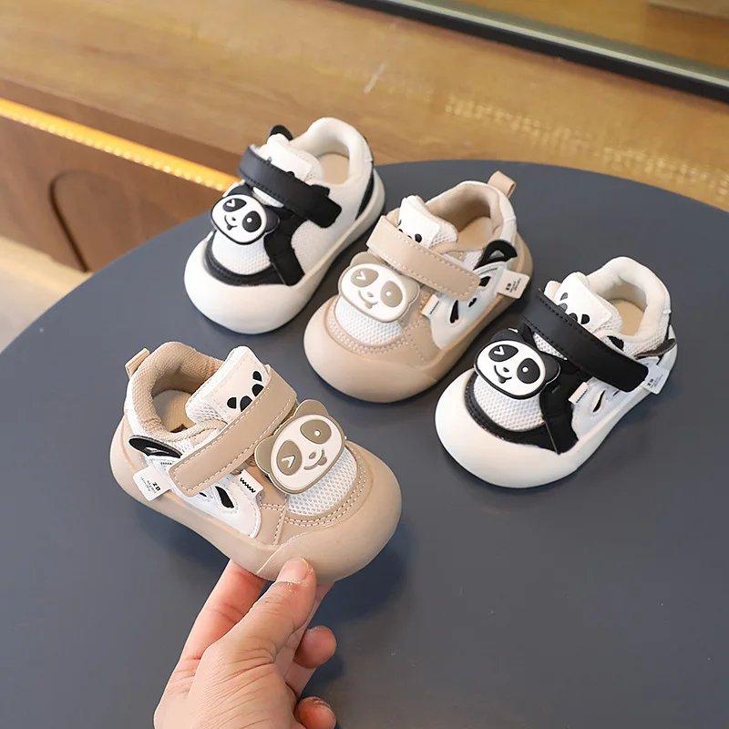 2024Spring and Autumn Soft Bottom Pumps Children Cute Cartoon Mesh Sports Shoes