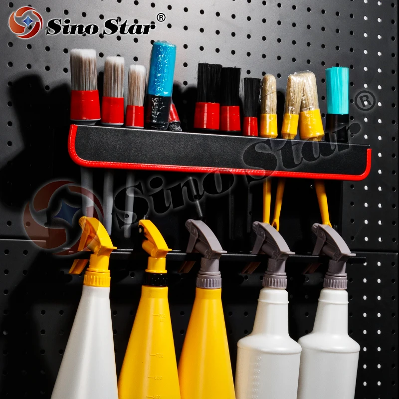 

Car Detailing Brush Organizer Sprayer Bottle Holder Compound Holder Wall Mounted Multi-Functional Rack Storage for Garage