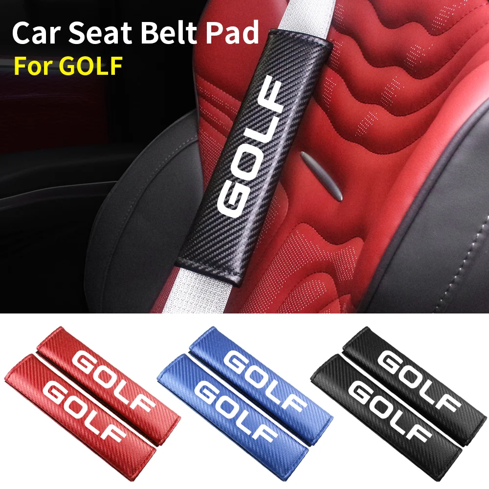 

Carbon Fiber Car Seat Belt Cover Shoulder Pad Protector Cover Safety Belt Padding Pad For VW Volkswagen GOLF Auto Accessories