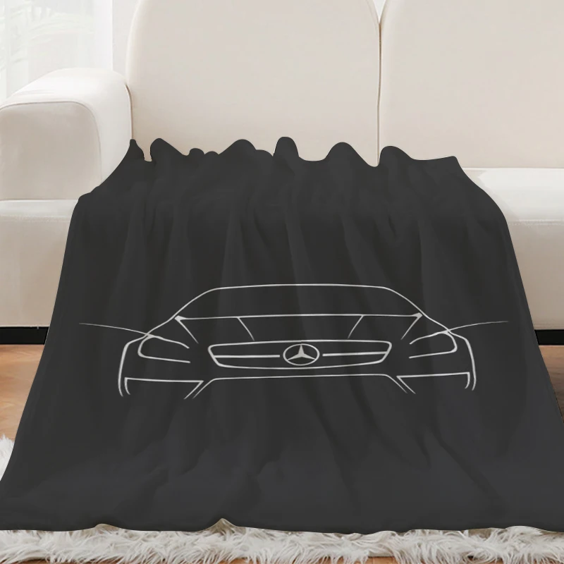 Anime Blanket H-Mercedes Benzs Fluffy Soft Blankets for Winter Microfiber Bedding King Size Blanket Warm Knee Fleece Camping Nap