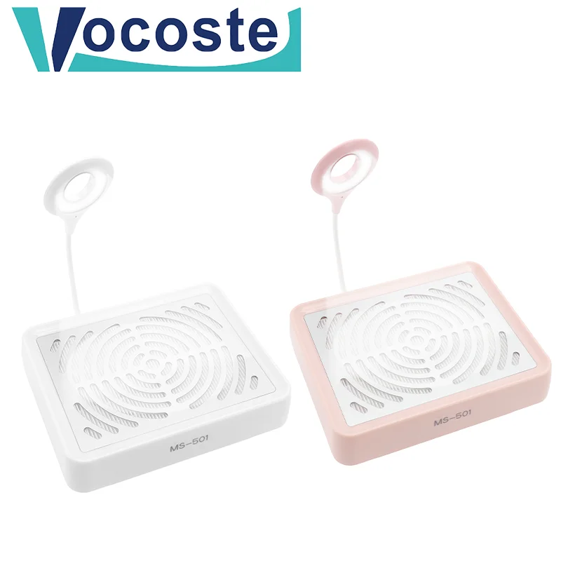 VOCOSTE Nail Dust Suction Collector for Manicure Acrylic Gel Nails Polishing Removable Cleaner With Fitter Nail Art Equipment