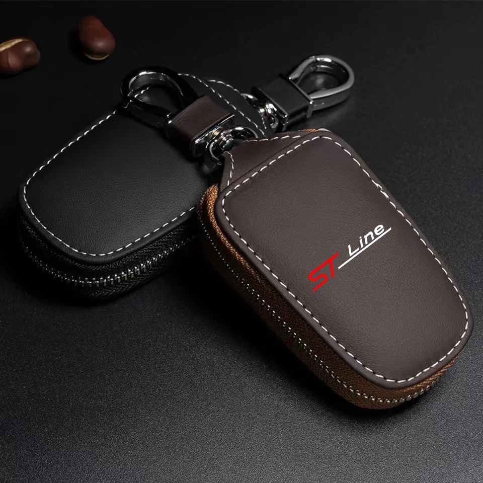 

PU Car Remote Key Case Cover Shell keychain protect For ford st LINE stline kuga fiesta Car Accessories