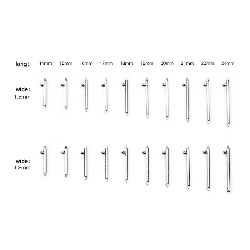 สแตนเลสสตีลนาฬิกาฤดูใบไม้ผลิ14Mm 16Mm 18Mm 20Mm 22Mm 24Mm นาฬิกาฤดูใบไม้ผลิ