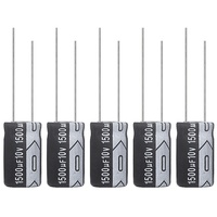 1500uF 10V 10x17mm Electrolytic Capacitor 1500 UF MFD 10 Volt 0.39x0.56in Aluminum Capacitors (Pack of 5)