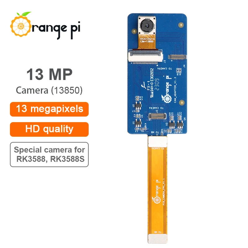 

Official Orange Pi 13MP Camera 13850 Focal Length 3000mm for RK3358 3358S SBC OPI 5 / 5B / 5 Plus HD Camera Module