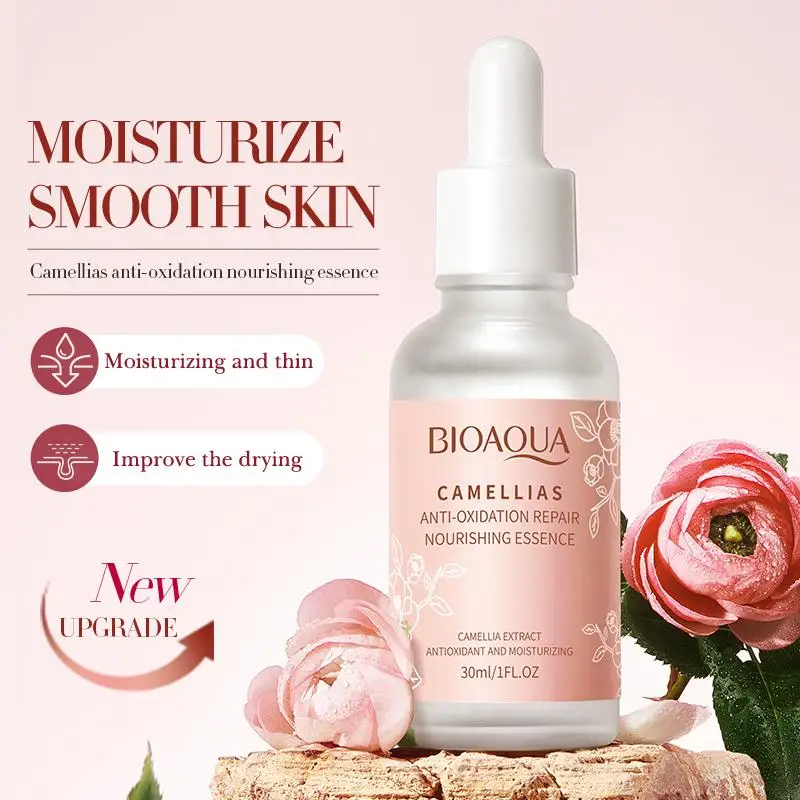 

BIOAOUA Facial Essence Camellia Antioxidant Moisturizing Oil Control Face Serum Nourishing Essence 30ml Brighten Skin Skin Care