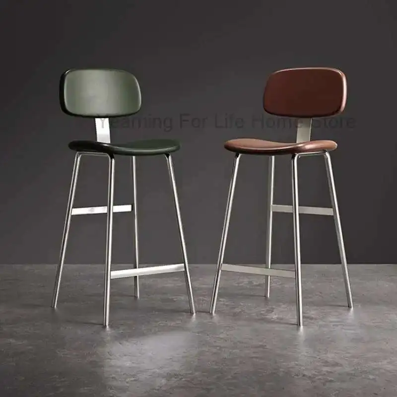 ソフト背もたれバーチェア鉄ハイチェアミニマリストホームバーチェアスツールアメリカンインダストリアルスタイル Taburete 家庭用家具