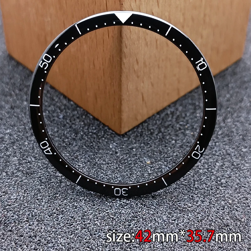 42.9mm*35.7mm High QualityTiltedsmooth Ceramic Bezel Insert Case Watch Accessories Parts Ceramic Bezel
