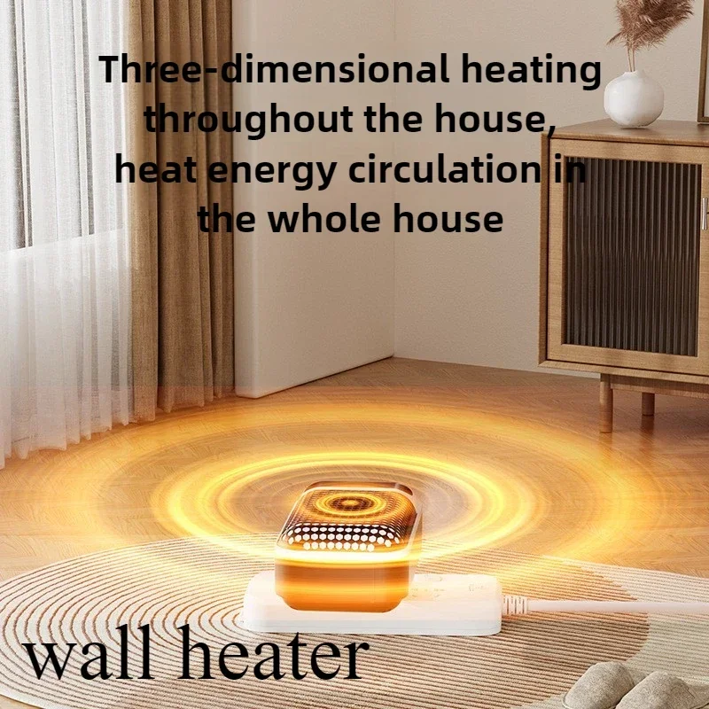 Household Wall Electric Heater Bathroom Available Room Heating Energy Savings Heater Office Mini Portable Ceramic Heating