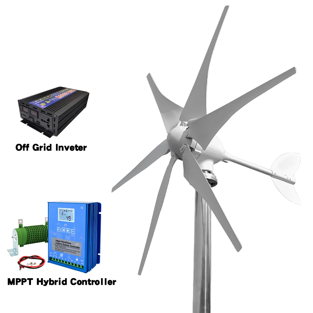 Polen levert snel 5000W nieuwe energie windturbines met zonnecelsysteem voor huishoudelijk gebruik 220V